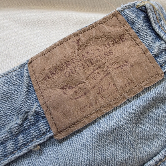 VTG 90s American Eagle Distressed Denim Mini Skirt Size 10 Dated 1999 - Picture 12 of 15